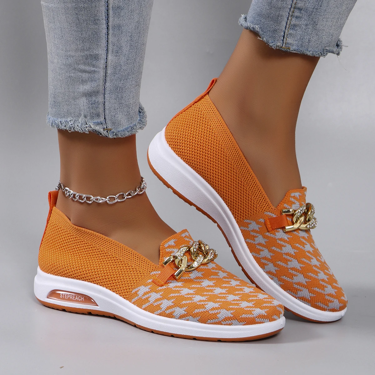 أحذية نسائية صيفية مسطحة شبكية قابلة للتنفس أحذية نسائية أحذية رياضية كاجوال، شحن مجاني للتخليص