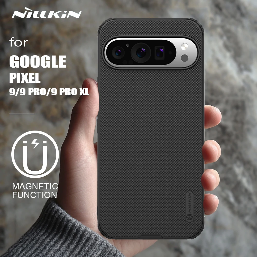 for Google Pixel 9 / 9 Pro / 9 Pro XL Case Nillkin Super Frosted Shield Hard PC Soft Edge for Magsafe Magnetic Protection Cover