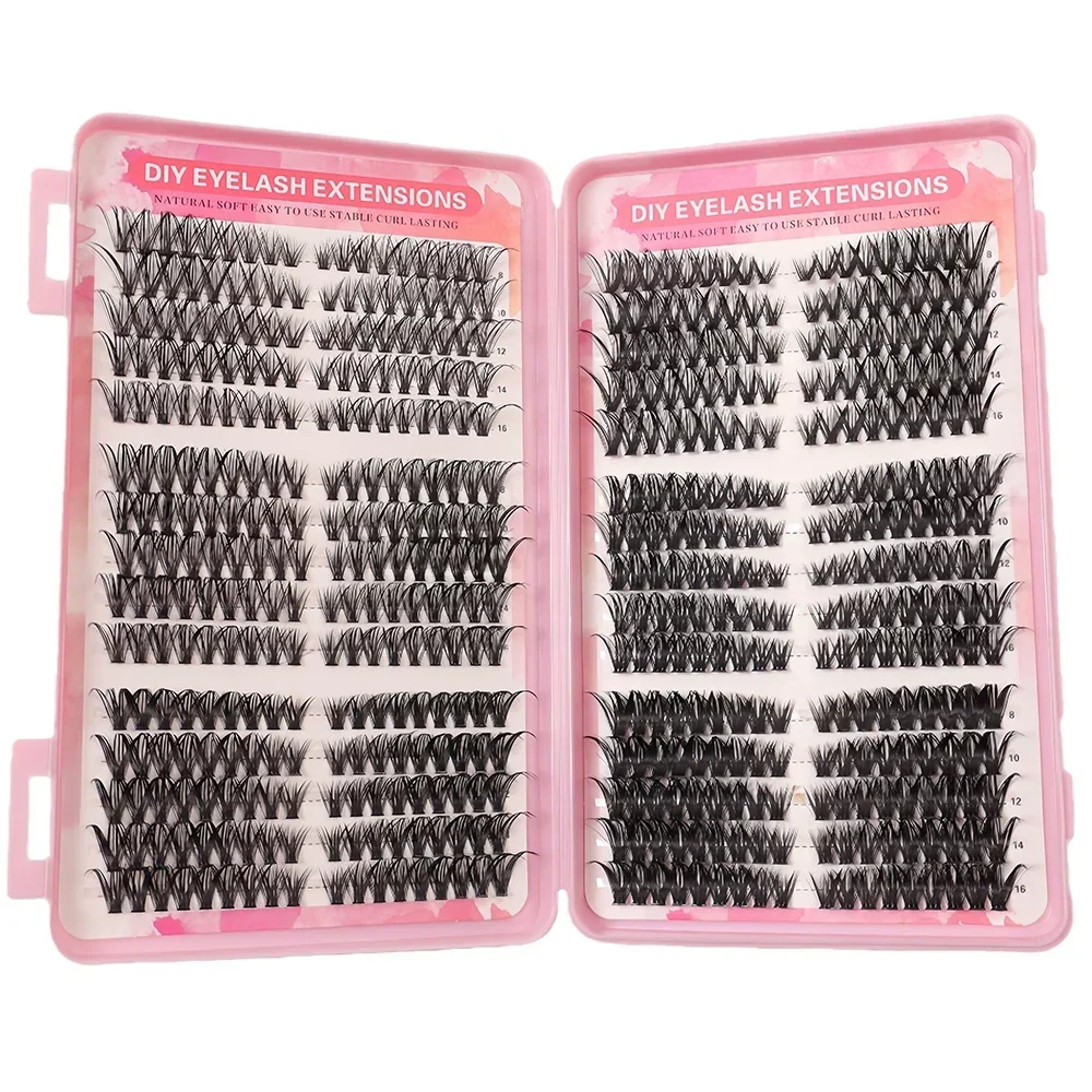 Einzelne Wimpernbüschel, DIY-Wimpernverlängerungs-Set, D-Curl-Wimpernbüschel, Wimpernverlängerung, geeignet für Anfänger. – Detail 9