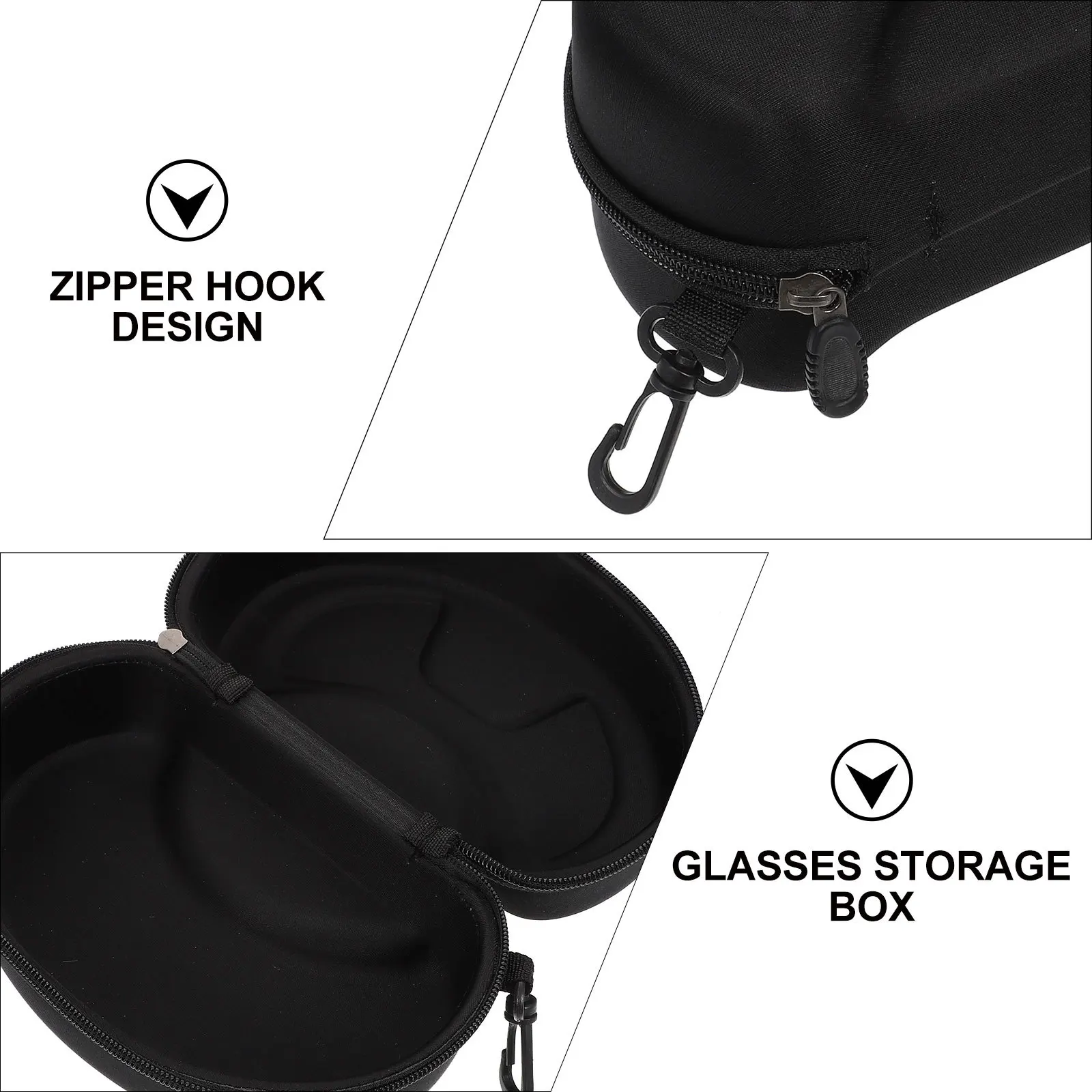 

1Pcs Motorcycle Goggles Storage Box Strong Eva Construction Easy Open Close Zipper Neat Compact Design Suitable for Eyewear