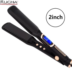 Hair Straightener 500F High Temperature Professional Wide Plates Irons MCH Heater Treatment Titanium Hair Flat Iron