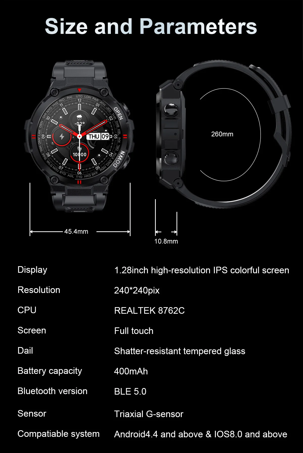 CanMixs K22 스마트 워치 남자 2022 블루투스 통화 음악 IP67 방수 심박수 400mah Smartwatch 시계 피트니스 트래커