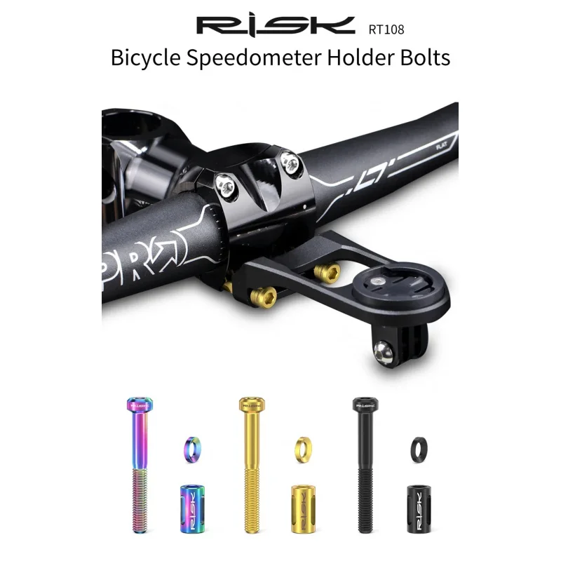 

RISK Titanium Alloy Bicycle Watch Stand Extension Fixing Screw Set For Standing Extension Stand Bracket Light Clip