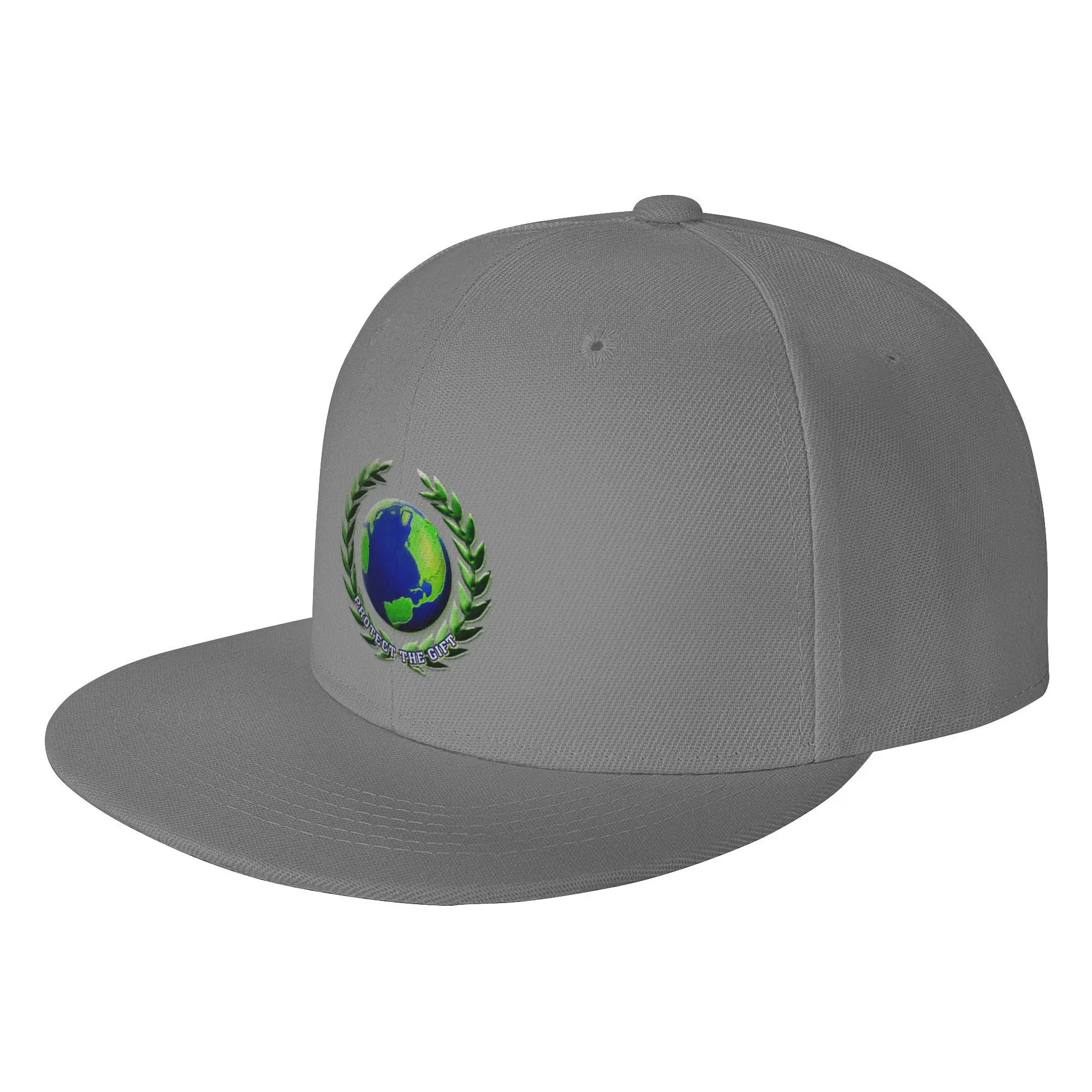 Fashion PROTECT THE GIFT earth day April 22 Flat Brim Sun Hat  Baseball Cap Men's Hat