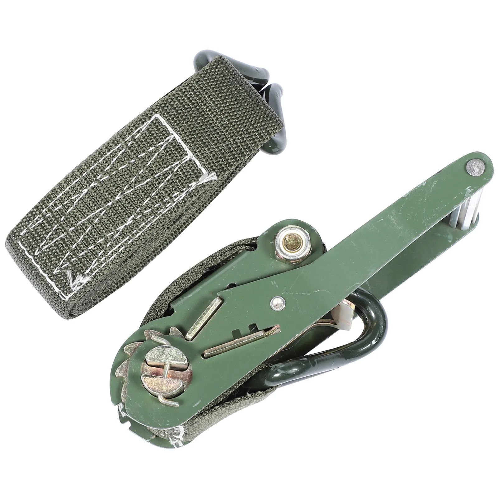 Комплект из 1 шт. прочных стяжных ремней с трещоткой, цвета хаки, с металлической пряжкой, плоская гибкая конструкция для мотоциклов, грузовиков, велосипедов, перевозки грузов