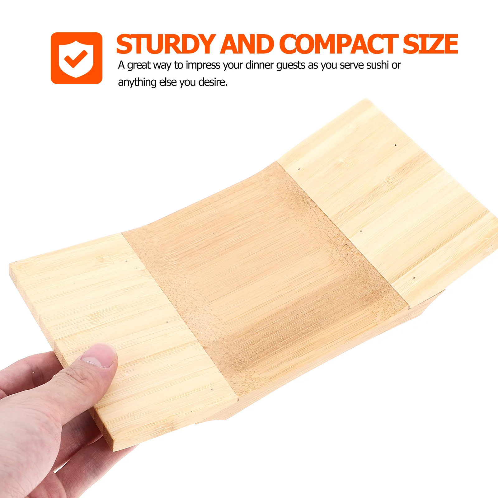 

Long Rectangular Bent Wood Sushi Serving Tray Japanese Style Food Display Dish For Sashimi Salmon Fruit Appetizer Wooden