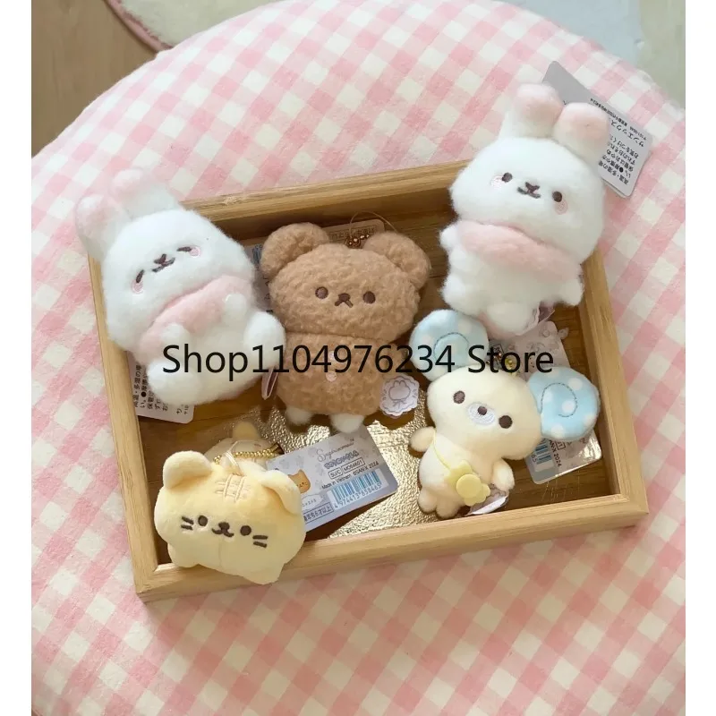 Ctue Rilakkuma Gantungan Kunci Mewah Kartun Kelinci Boneka Mewah Mouse Rubah Beruang Aksesori Boneka Lembut Hadiah Liontin Tas Anak Kucing Kawaii
