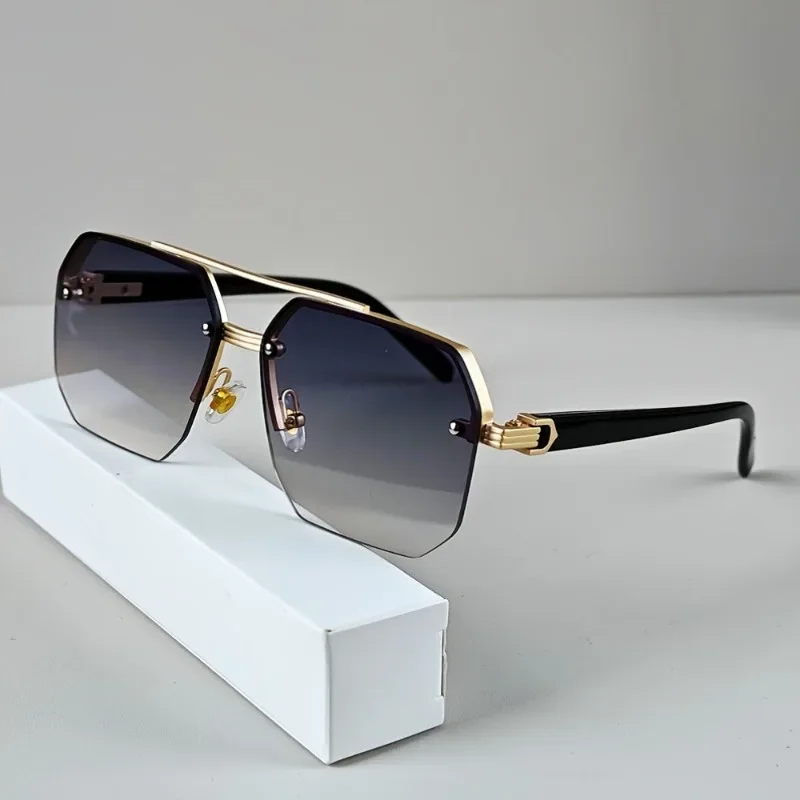 

Винтажные модные очки в квадратной оправе для мужчин и женщин, металлические двойные декоративные очки, унисекс, очки для пар, повседневные