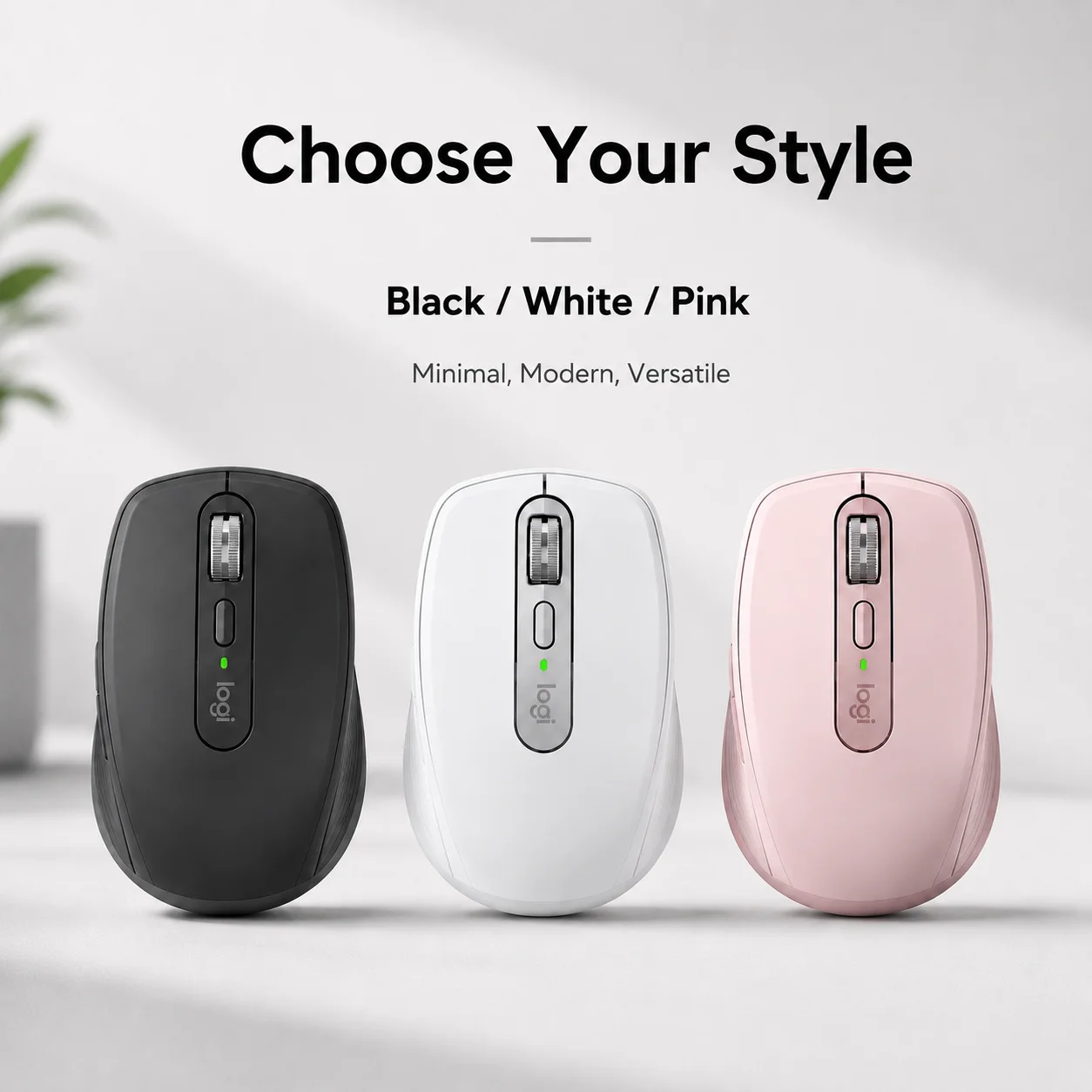 Logitech MX Anywhere 3S Quiet Mouse Bluetooth Wireless Silent Click 8000DPI Sensor Portable Travel Mouse for MacBook iPad PC