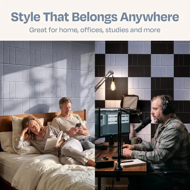 Sound Absorbing Acoustic Panels for Wall Studio Office Home Theater Recording Room Noise Reduction Decorative Wall Stickers