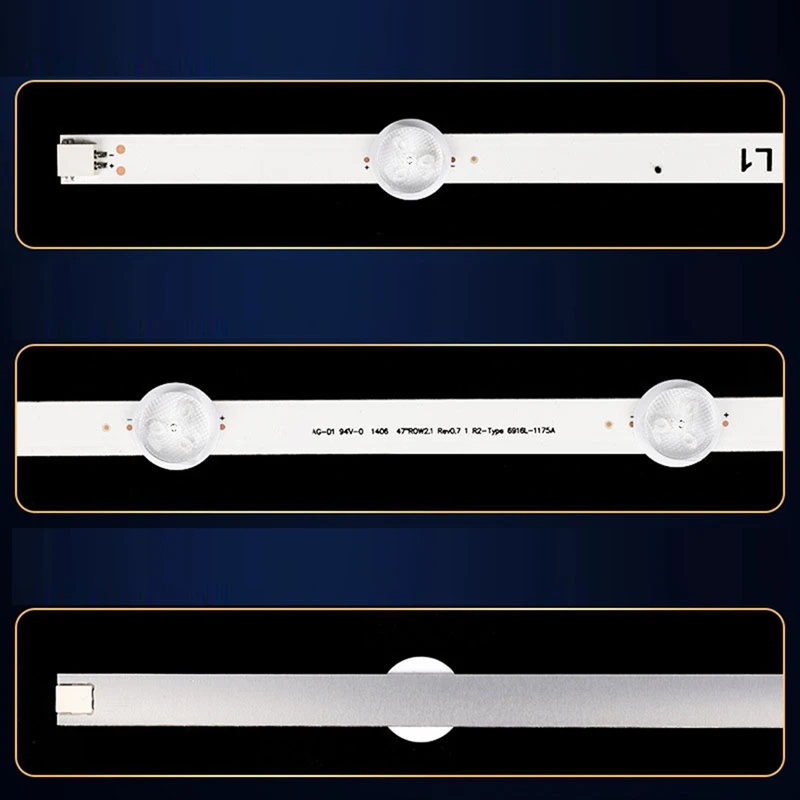 12 قطعة LED قطاع ل 47LN5708-ZA 47LN570R-ZA 47LA620S 47LN5400 6916L-1174A 6916L-1175A 6916L-1176A 6916L-1177A 47LA620S