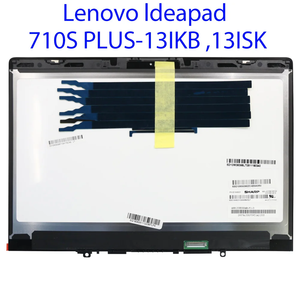 para Lenovo Ideapad 710s Plus13ikb 80vu 710s Plus-13isk 80w3 13.3 Tela Lcd Fhd Display Led Painel de Substituição Montagem