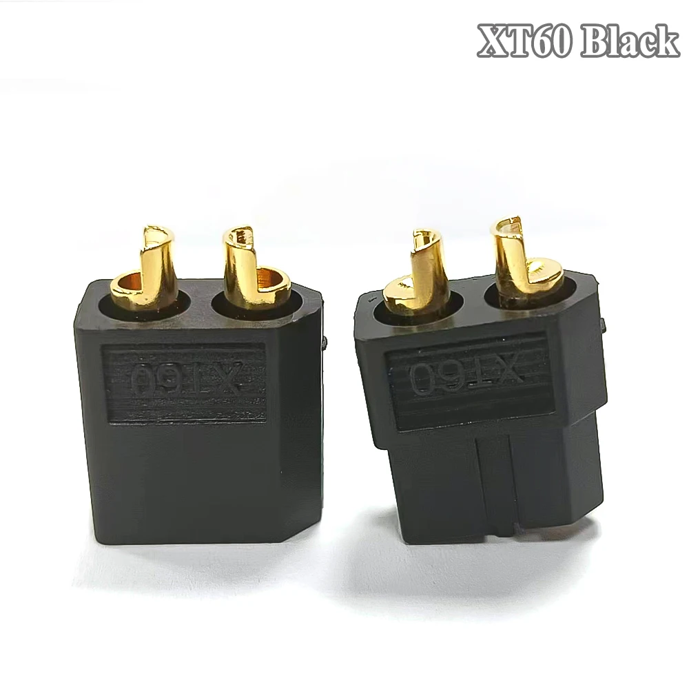 Amass XT60 Black 10/20/50 Pairs  Male Female Brass Golden Plated Bullet Connector Plugs For Lipo Battery Remote Control Toy Part