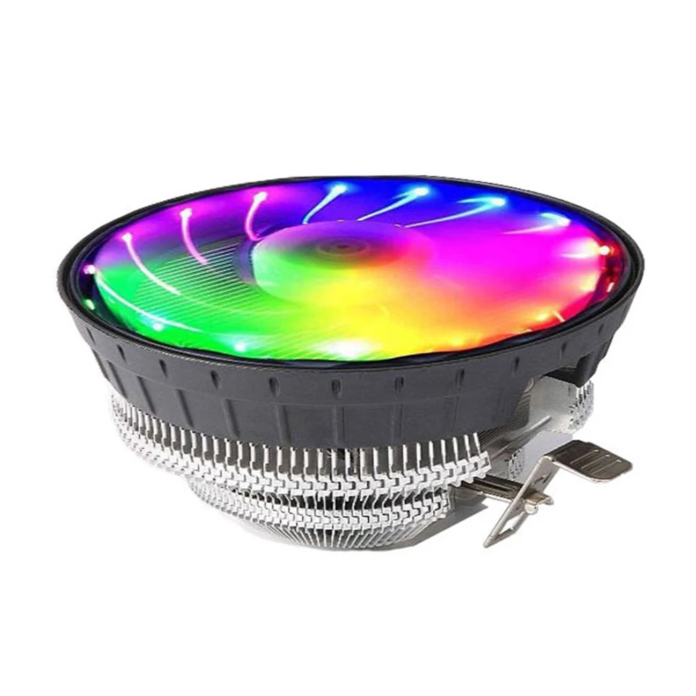 Kipas Casing PC 1800RPM Senyap Lampu LED RGB Radiator Laptop Pendingin CPU Kipas Tenang