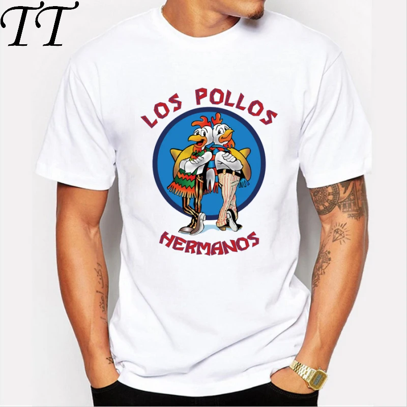 

Men's Fashion Breaking Bad Shirt 2024 LOS POLLOS Hermanos T Shirt Chicken Brothers Short Sleeve Tee Hipster Hot Sale Tops g172