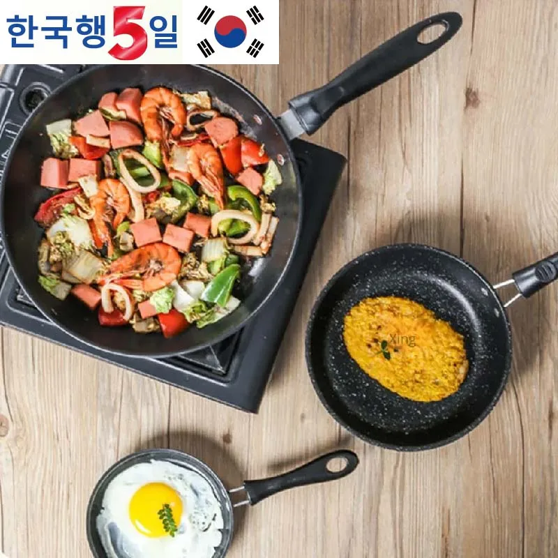 28 Cm Non-stick Cookware Kitchen Fluorine Coated Material Black Non-stick Pan