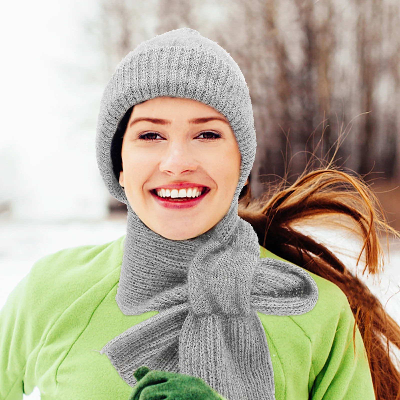 سميكة مقنعين وشاح المرأة الدافئة في الهواء الطلق الرقبة أدفأ الشتاء وشاح هوديي لينة مريحة موضة تدفئة الرقبة هوديي الأوشحة