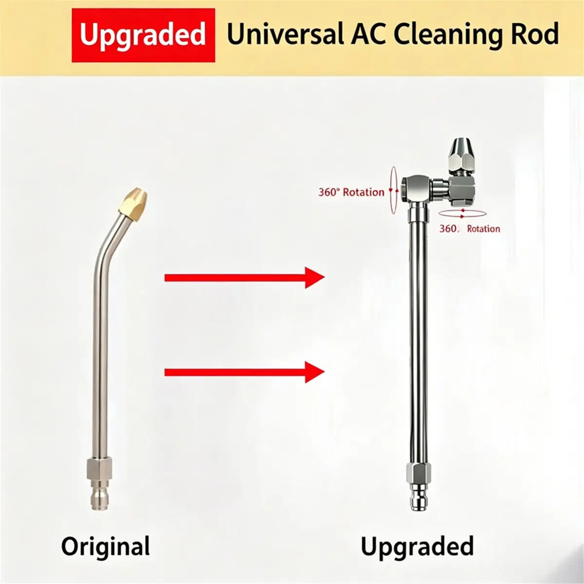 Dual 360° Air Conditioner Cleaning Sprays with 25° Fan Nozzle - 1/4