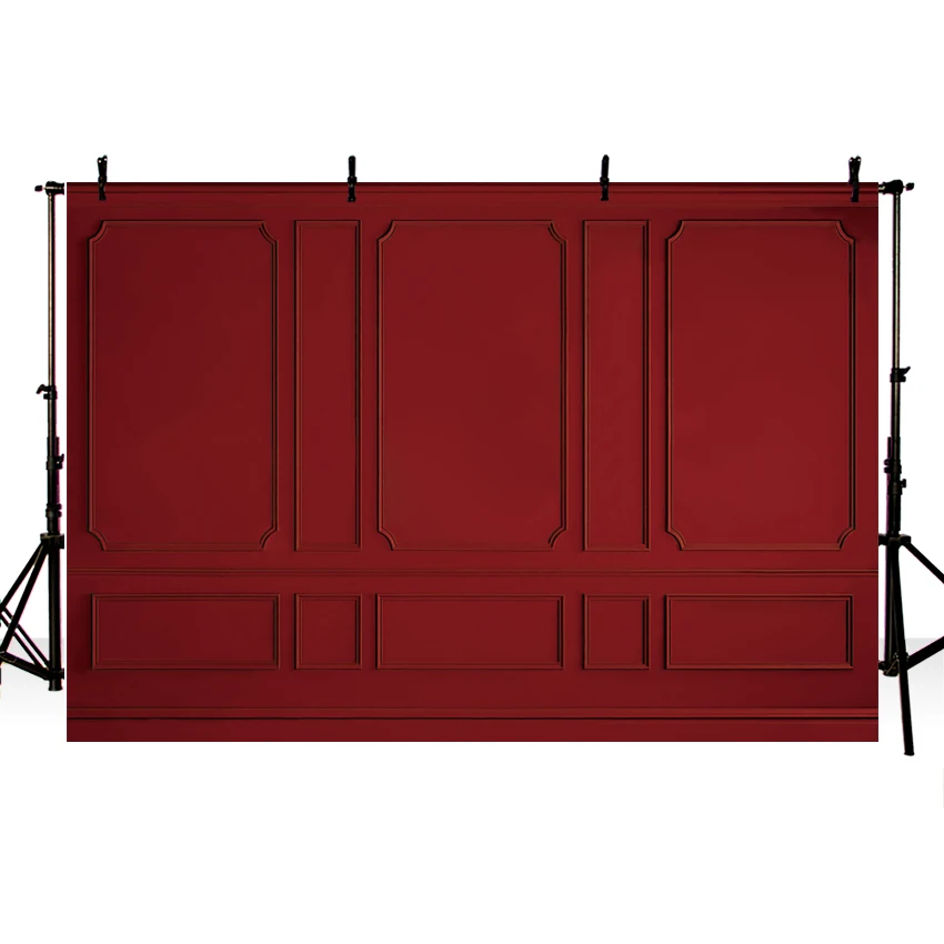 خلفية التصوير الفوتوغرافي Mehofond ، جدار أحمر عيد الميلاد ، حفلة عيد الميلاد الداخلية ، ديكور الأسرة للأطفال ، خلفية استوديو الصور