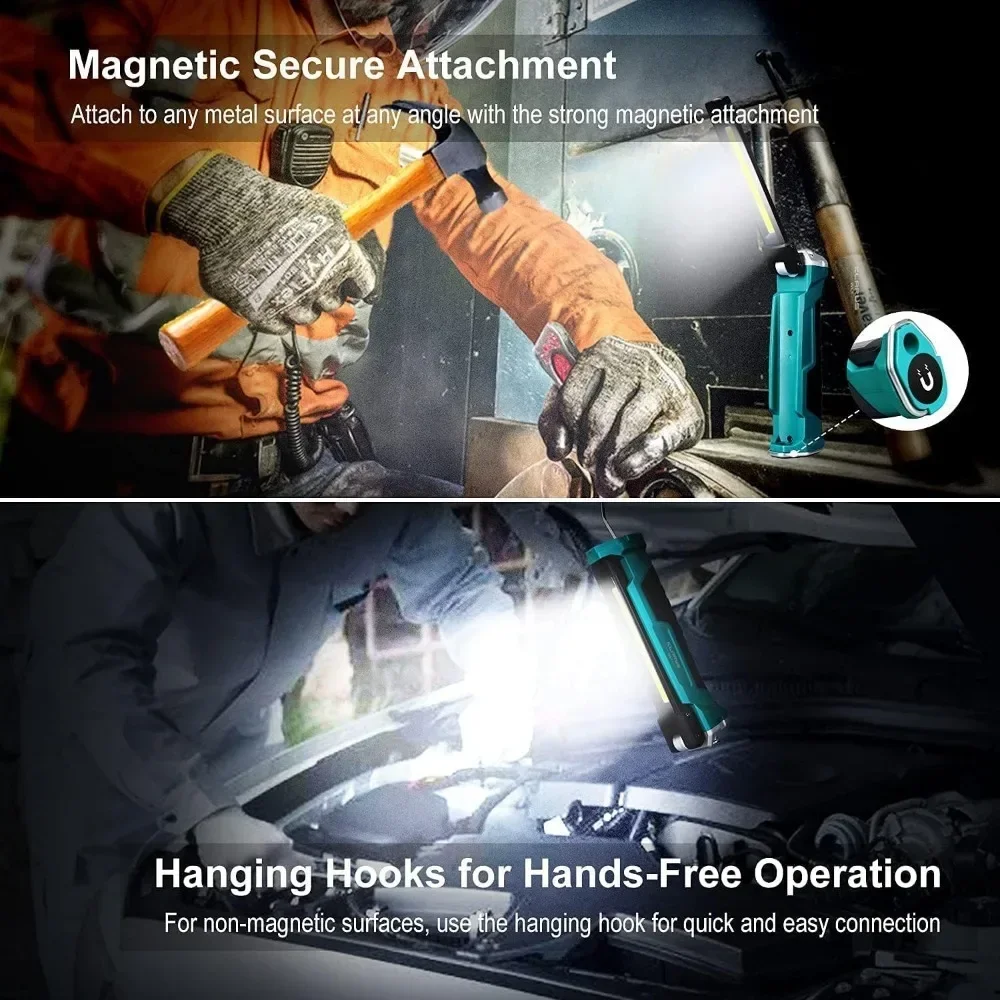 KLARUS WL1 LED 550 lumen Micro USB Rechargeable Work Light 180 Degress Rotate Foldable 7 Light Mode COB Flashlight with battery