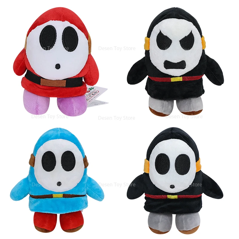 4 Styles Anime Mario Plush Shy Guy Black Red Light-blue Stuffed Toys Anime Doll Plushie Best Gifts for Children Kids Birthday