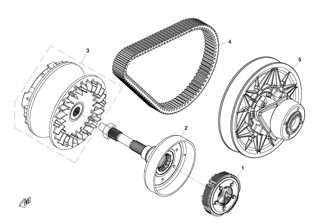 CF PRIMARY SHEAVE SECONDARY SHEAVE CVT BELT Variator Clutch Kit FOR CF 800CC CF X8 QUAD GO KART 0180-051000-0003