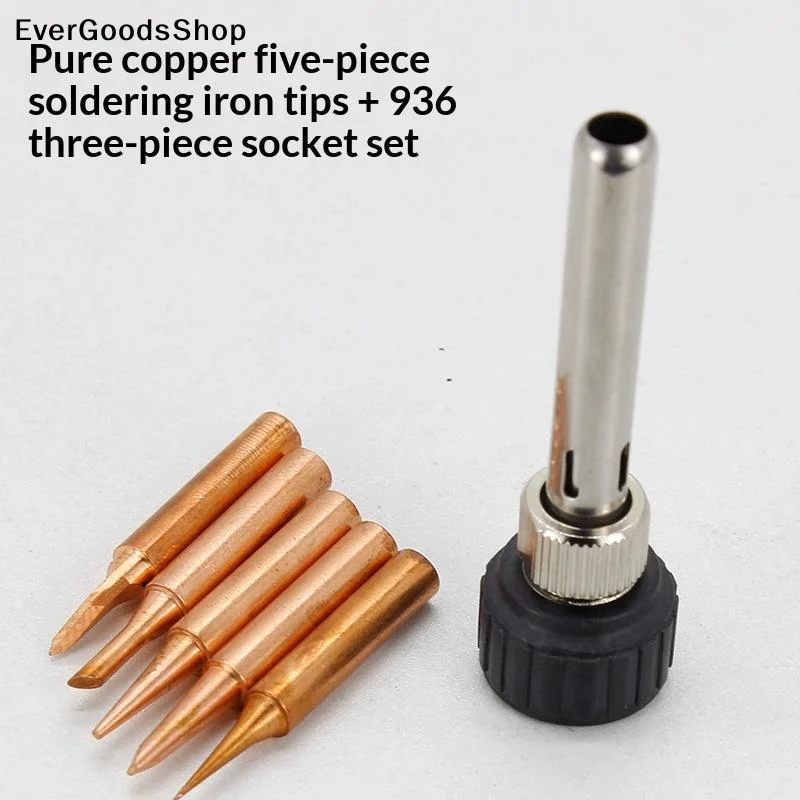 ✦ 1 Set K 2.4D 3C B I Pure Copper Durable 936 Soldering Handle Kit 900M Soldering Iron Tips For Soldering Station