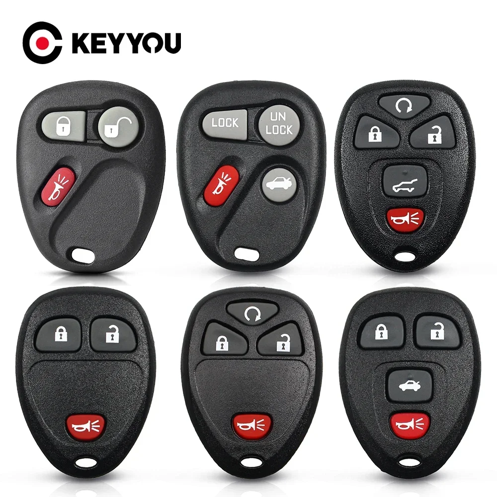 

KEYYOU 10PCS For Buick Hummer H3 GMC For Chevrolet Colorado Isuzu Keyless Entry Smart Remote Car Key Shell 2/3/4/5 Buttons Case