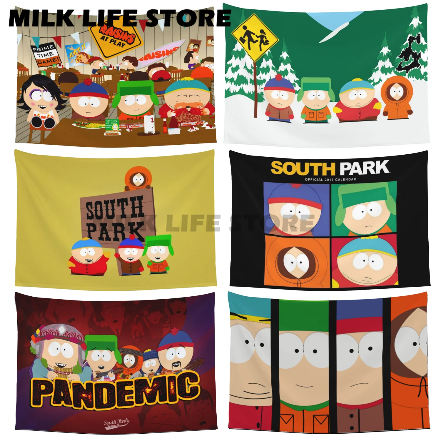 3x5 Ft bandiera del fumetto poliestere sud stampa digitale South Park Banner per Garage Wall Art decorazione fuori porta con occhielli