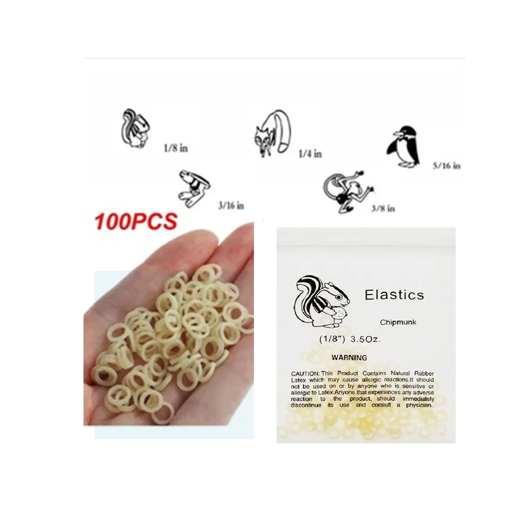 1000pcs/10bags Dental Orthodontic Elastic Band Latex Rubber Band Model 3.5OZ 5.0OZ 6.5OZ for Brackets