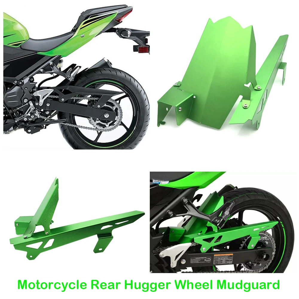 

Fits for Kawasaki Ninja 400 ABS EX400 KRT NINJA400 Z400 2018-2024 Motorcycle Fender Rear Wheel Hugger Mudguard Chain Guard Kits