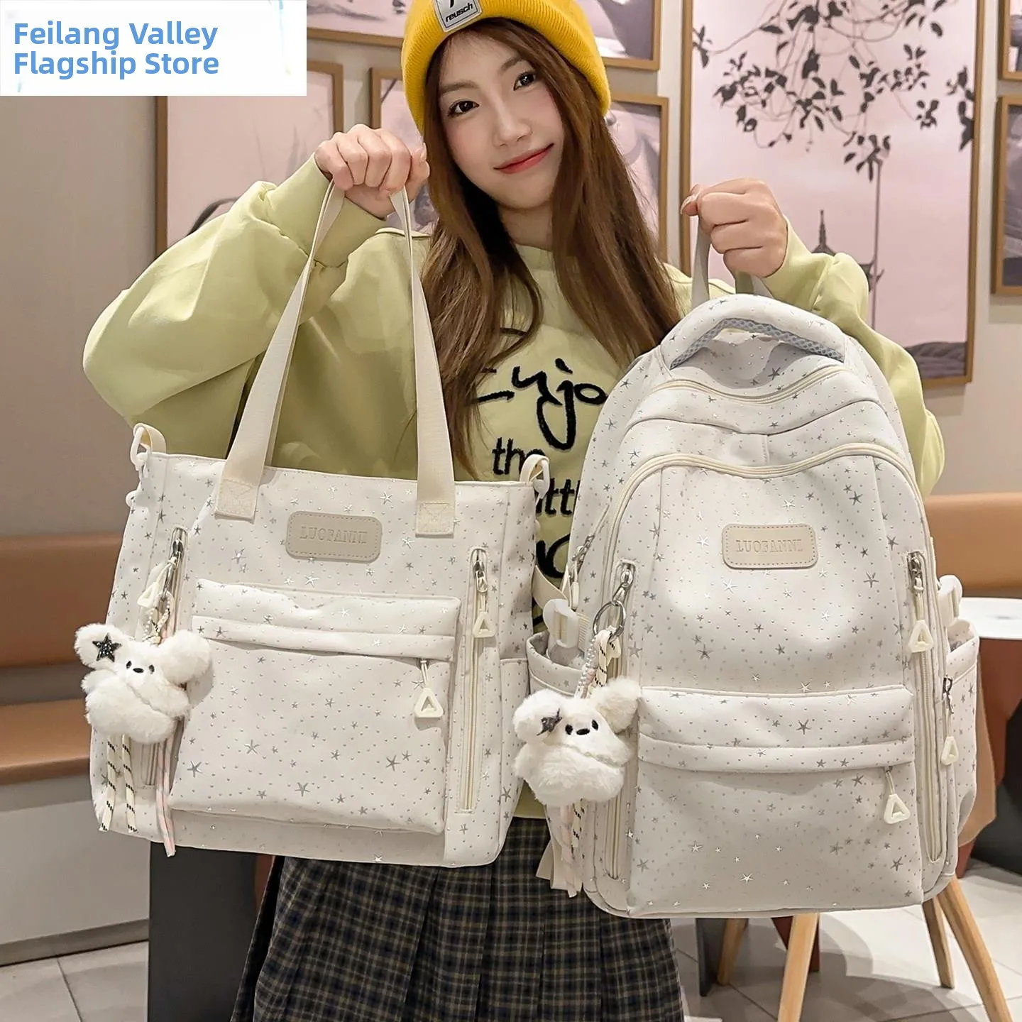 High Capacity Backpack Unisex Youth School Bag Water Resistant Anti-Theft Large Capacity Travel Bag for Middle And High School