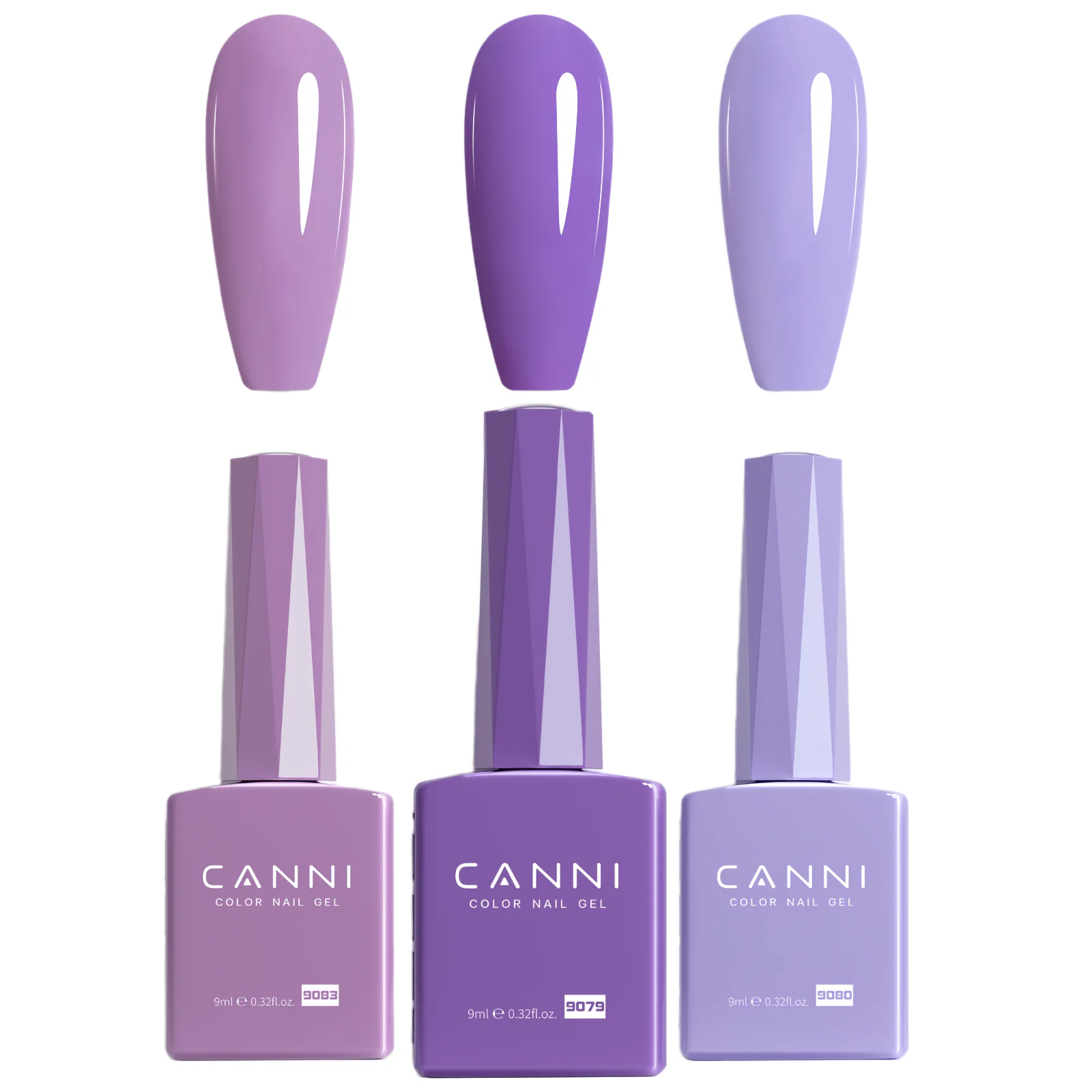 3pcs CANNI Nail Gel Polish TPO FREE HEMA FREE Gorgeous Color Round Brush Smoothy Texture Semi Permanent Nail Varnish Soak Off