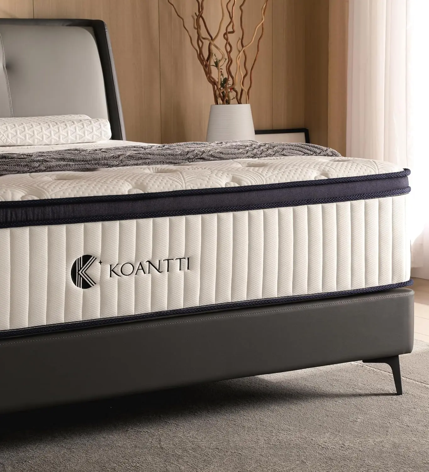 Matelas pleine grandeur, matelas complet hybride de 10 pouces dans une boîte avec mousse à mémoire de forme et ressort de poche individuel pour le soutien des bords