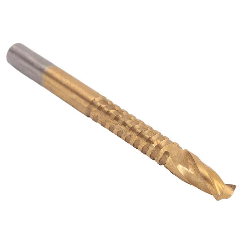 AY03-6 pacote de titânio revestido hss torção bits, 3-8mm serrilhado lado corte bits ferramentas para trabalhar madeira para furos de madeira de metal plástico