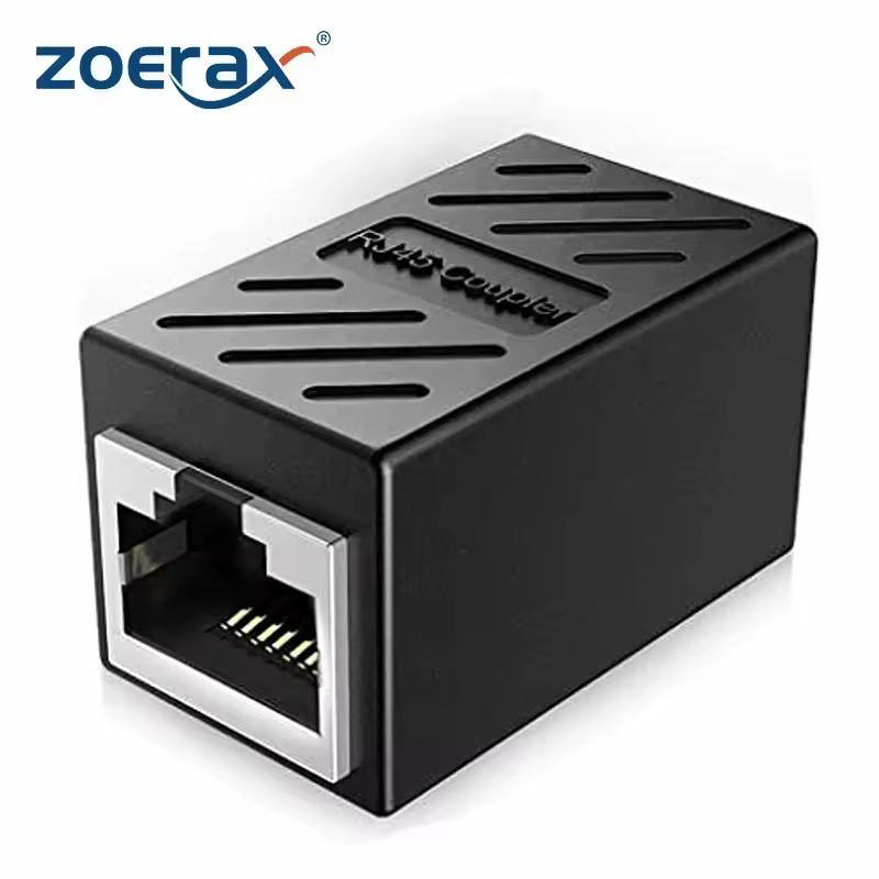 Zoerax 2pcs rj45 קומפלר ethernet extender 1000mbps, cat7 cat6 cat5e ethernet extender מתאם המחבר