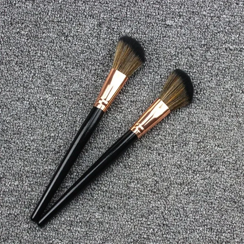 Ferramentas de pincel de maquiagem para contorno de bochecha facial, pó cosmético, base, blush - 1 peça de cabeça oblíqua angular