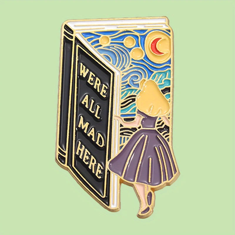 Fairy Tale Books Enter The Fantasy World, Creative Brooches, Badges, 3D Paintings, Clothing Accessories, Metal Badges, Brooches