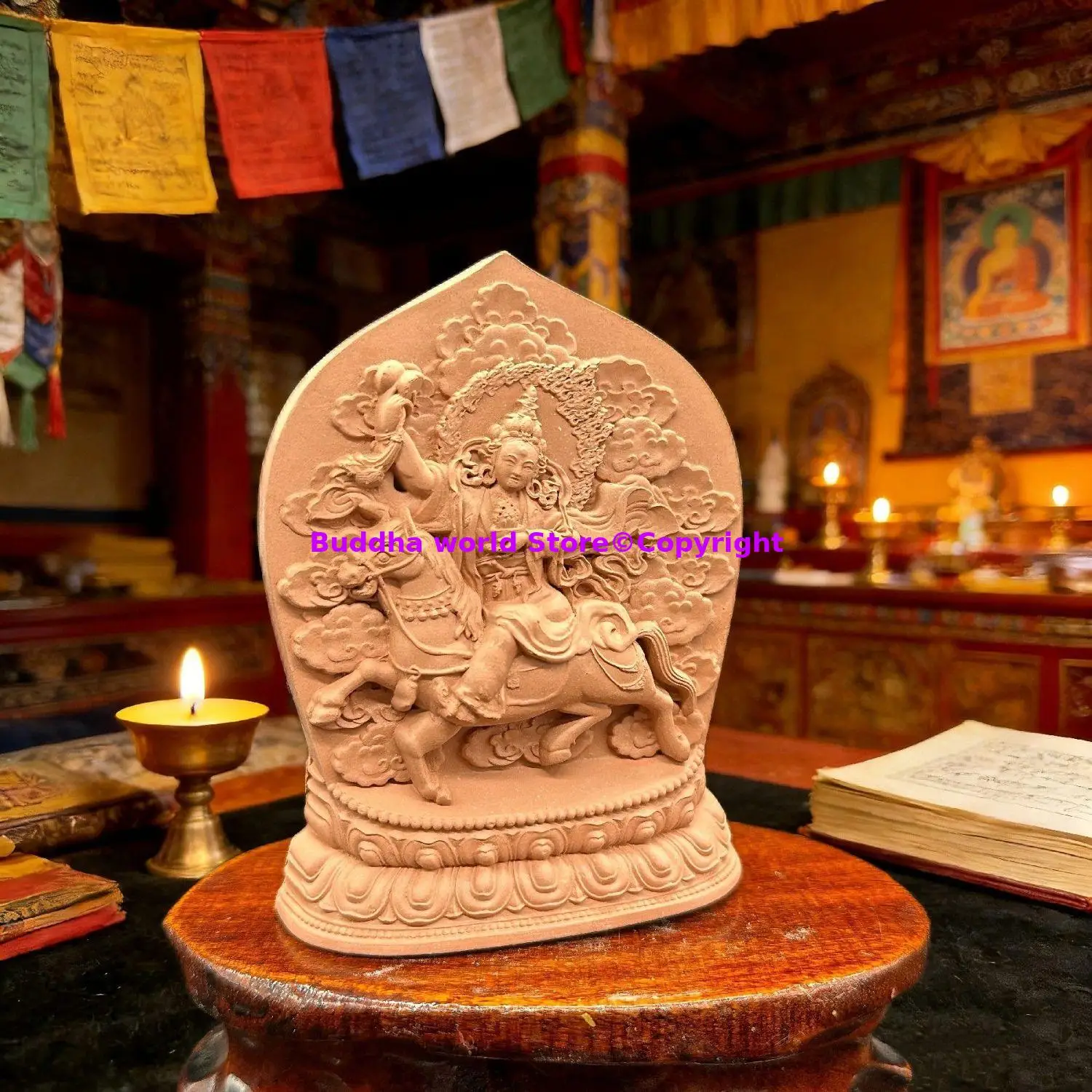 Tibetan Achi Chkyi Drolma Tara Vajra Yogini Handmade clay buddha Holy tsha-tsha Buddhist temple lama monk worship 10cm