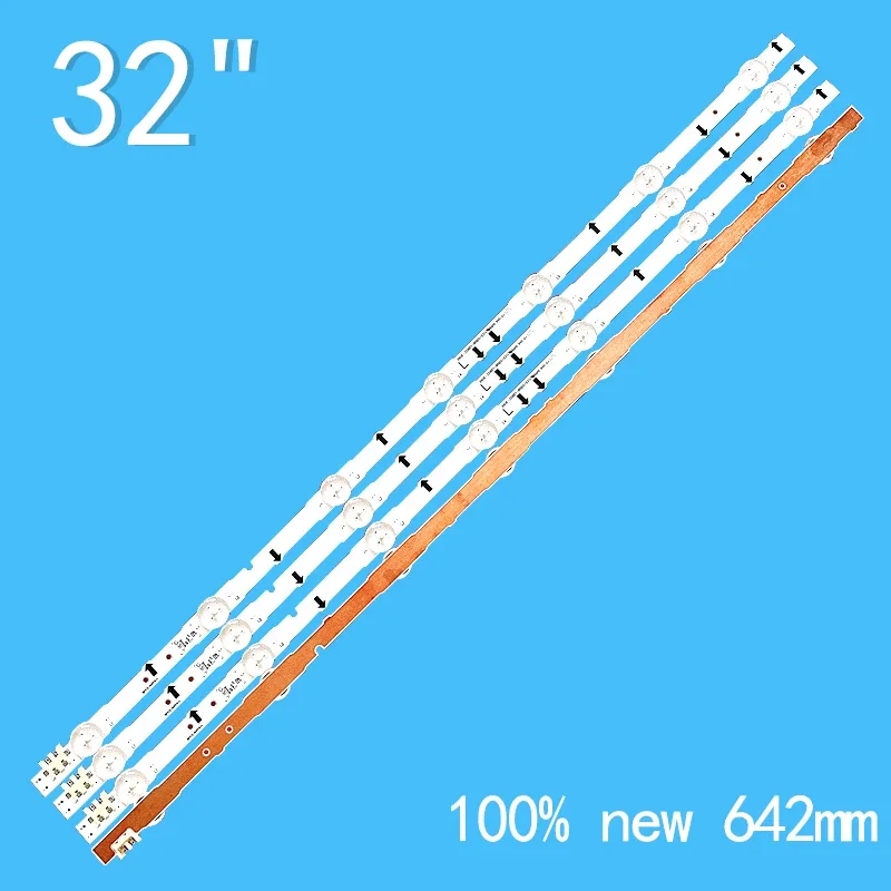 Tira de luces LED de iluminación trasera, accesorio para samsung LT32E310 UE32J5500 2014SVS32FHD 3228 LM41-00041K UA32H5500AJ UA32H4000AW CY-GJ032BGLVX, 7LED, 4 unidades