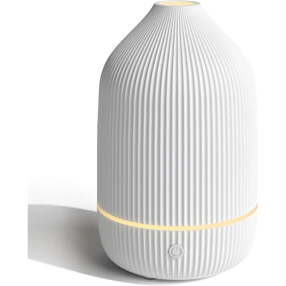 

100ml Aromatherapy Diffuser, Mini Cool Mist Humidifier with 7 LED Lights, Auto Shut-Off, White