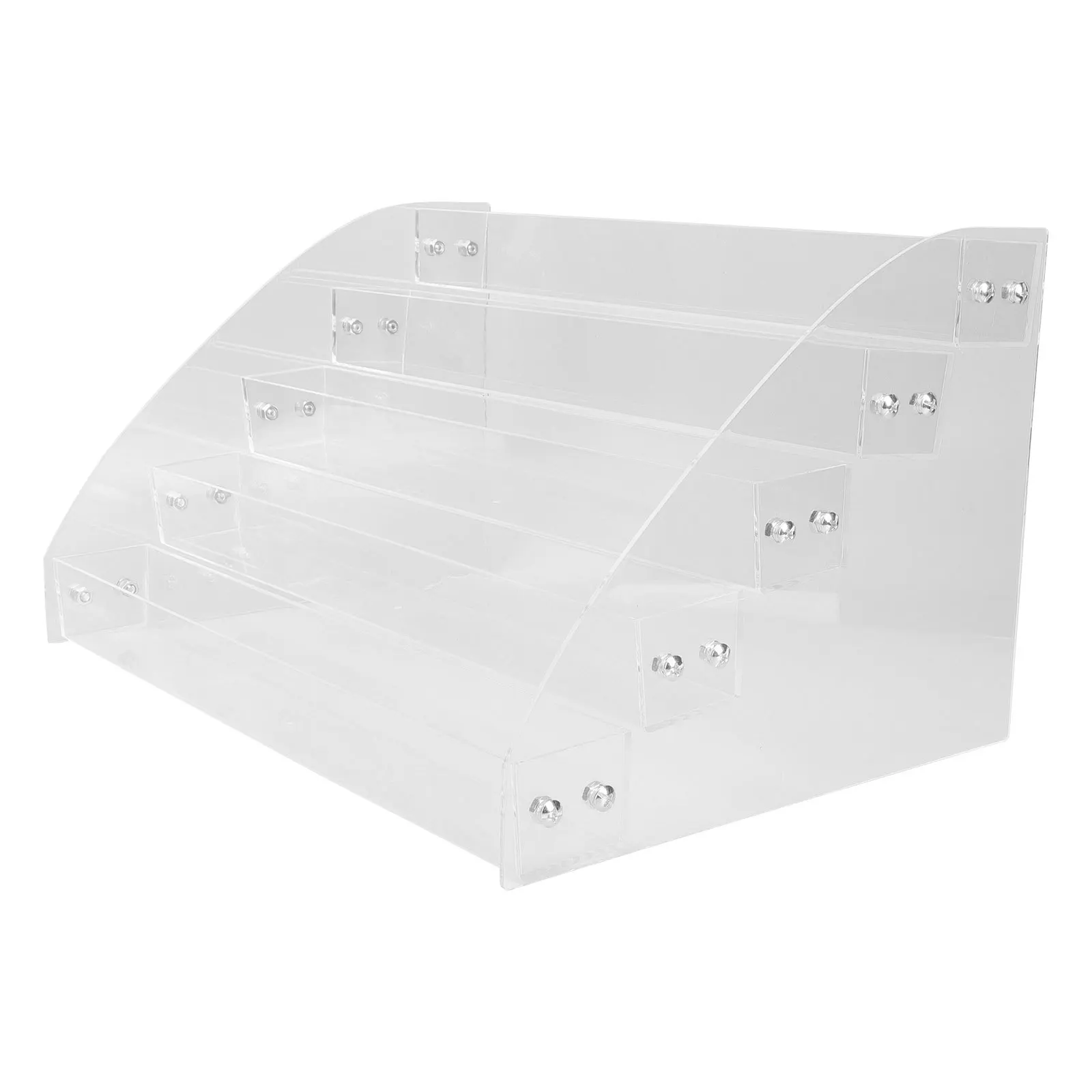 رف أكريليك أنيق منظم طلاء الأظافر عرض أحمر الشفاه متعدد الطبقات حامل تخزين مستحضرات التجميل رف أحمر الشفاه