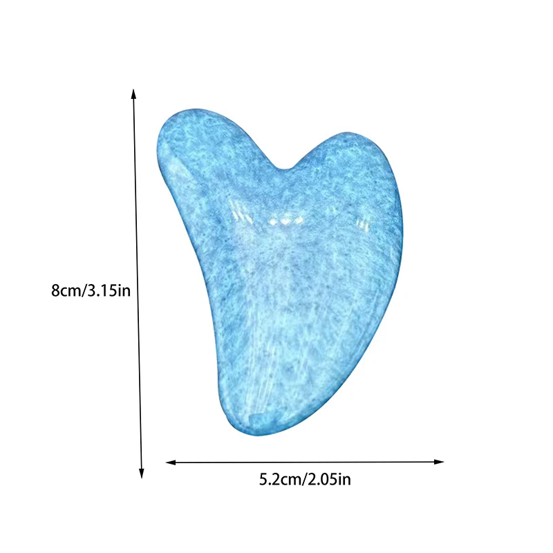 1Pc Guasha skrobak do masażu skrobak masażer do twarzy akupunktura Gua Sha deska masażer żywiczny 8.0x5.2CM do ciągnięcia skóry twarzy