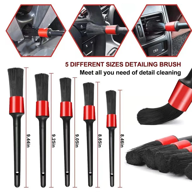 A88E-20-Piece Set Car Tire Wheel Brush Carpet, Glass, And Car Wheel Cleaning Brush For Car,Bathroom And Kitchen