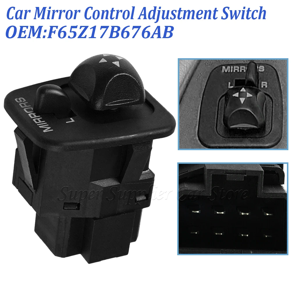 F65Z17B676AB For Ford F150 F250 F350 F450 F550 Car Mirror Control Adjustment Switch F65Z-17B676-AB 901-319