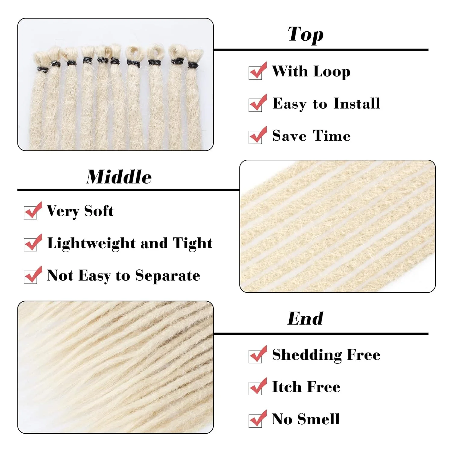 여성용 레게머리 크로셰 브레이드 헤어 익스텐션, 합성 옴브레 컬러 레게머리 헤어, 24 인치, 10 개/팩