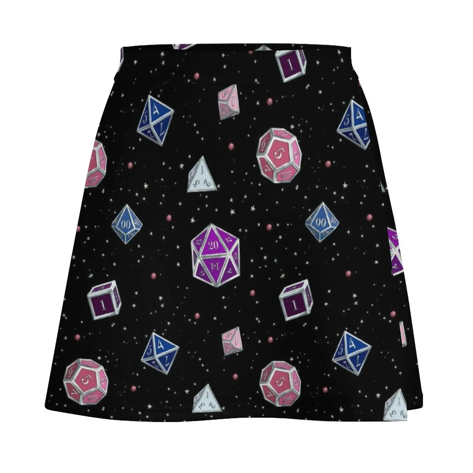 D & D Genderfluid Conjunto de Dados Orgulho, Mini Saia, Saias de Verão, Cosplay Vestido Feminino, Skort