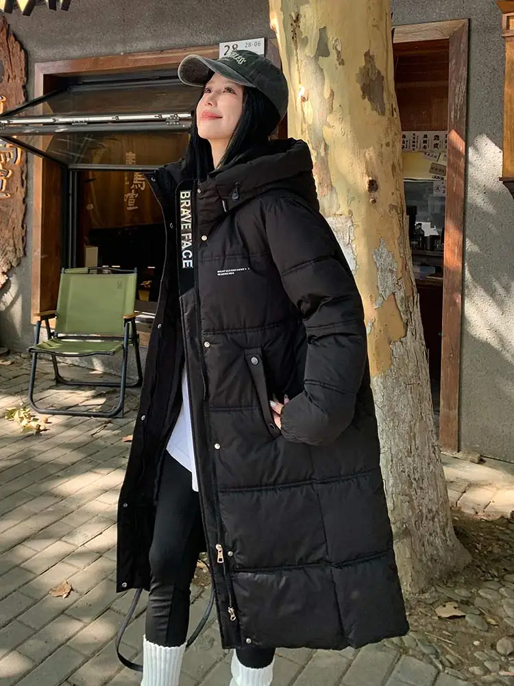 Vielleicht Warm Long Hooded Parkas Women Winter Puffer Jacket Coat Thick Cotton Padded  Clothes Female Casual Warm Outerwear