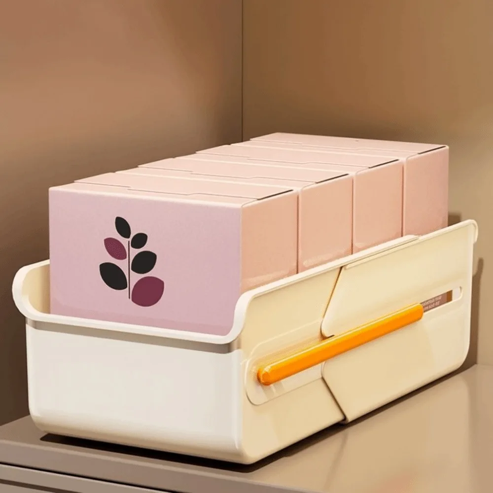 

Plastic Retractable Drawer Organizer Length Adjustable Large Capacity Drawer Storage Box Space Saving Right Angle