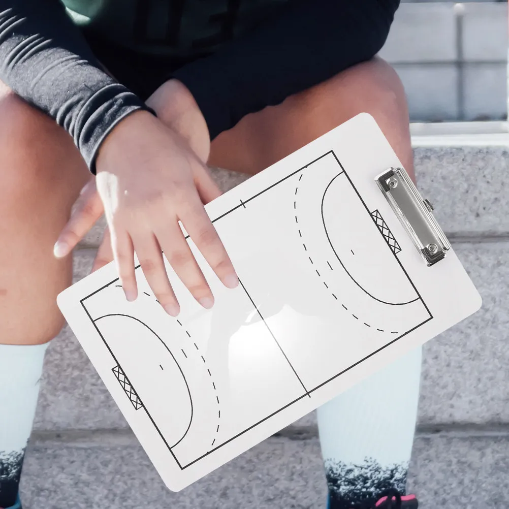 2Pcs Handball Coaching Board PVC Double-Sided Wipe Dry Erase Clipboard for Team Training Tactical Planning Match Strategy Sports